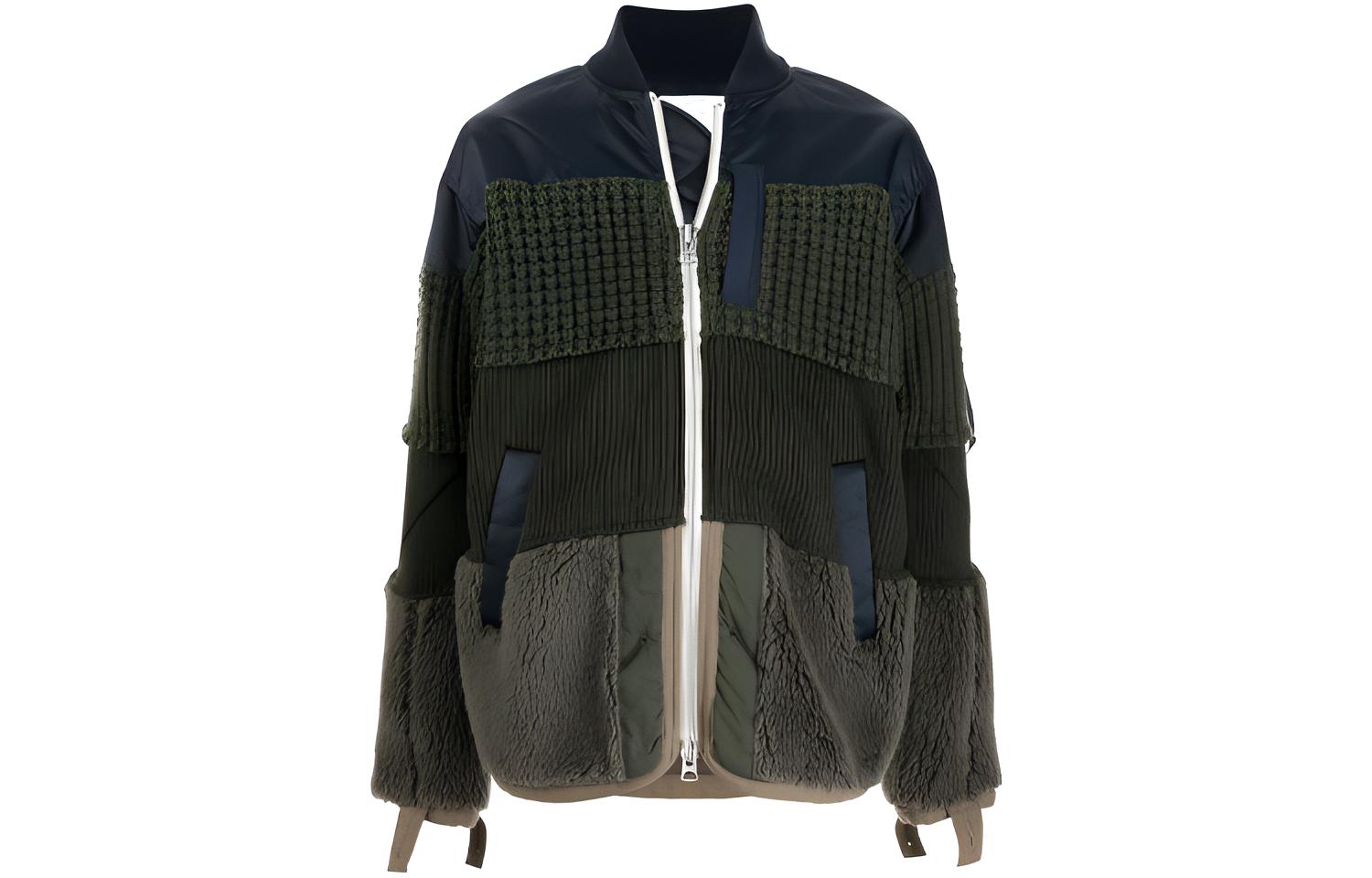 Sacai FW21 Logo Printed Colorblock Long Sleeve Jacket Multi-color Men’s 02635M505