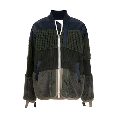 Sacai FW21 Logo Printed Colorblock Long Sleeve Jacket Multi-color Men’s 02635M505