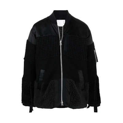 Sacai FW21 Logo Solid Color Long Sleeve Jacket Black 02635M-001