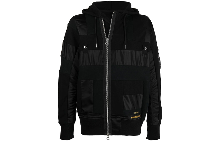 Sacai FW21 Monochrome Patchwork Jacket Black 21-02498