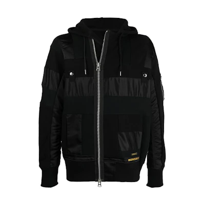 Sacai FW21 Monochrome Patchwork Jacket Black 21-02498