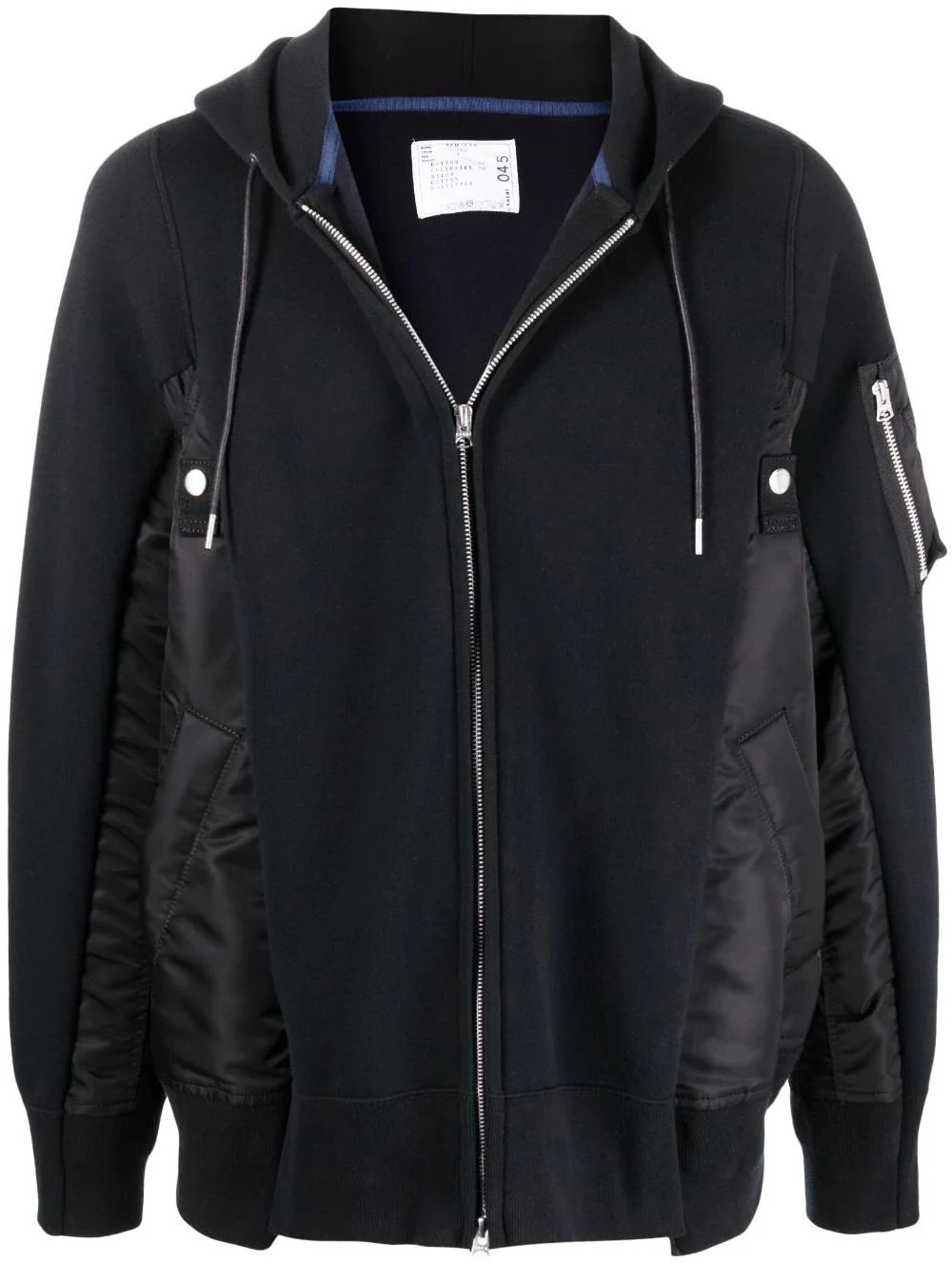 sacai-fw-22-black-drawstring-colorblock-hoodie-jacket-scm-045002