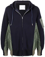 Sacai FW22 Colorblock Drawstring Hooded Jacket Black SCM045212 Sacai FW22 Colorblock Drawstring Hooded Jacket Black SCM045212