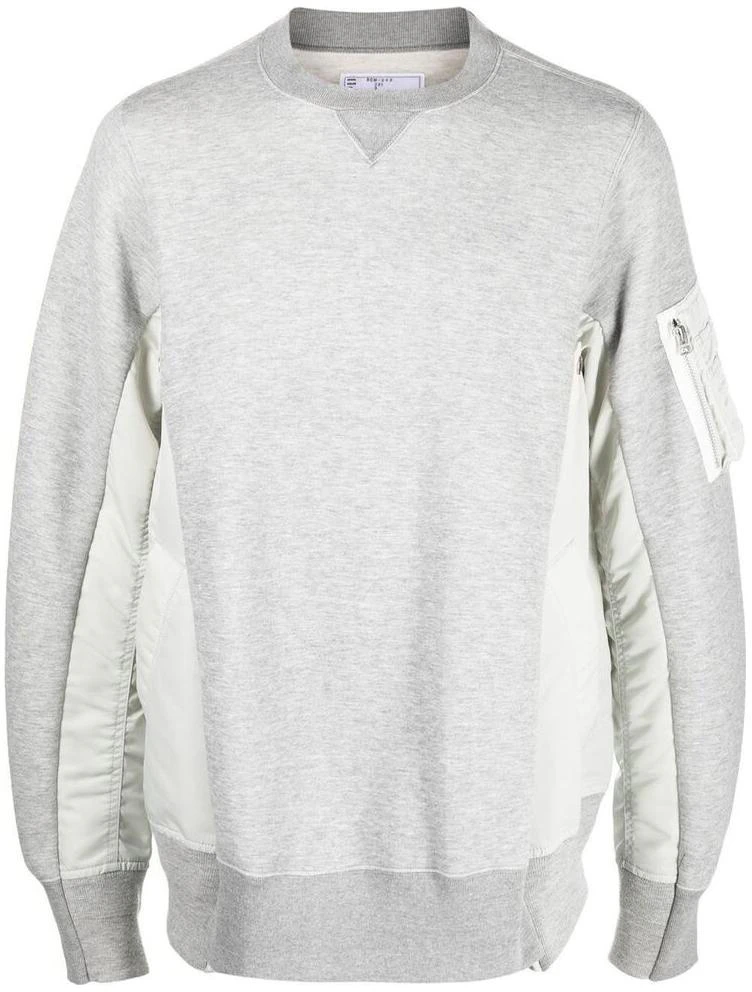 sacai-fw-22-colorblock-pleated-crewneck-sweatshirt-grey-scm-043-381