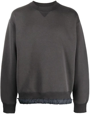 Sacai FW22 Sweatshirt Lelaki Kelabu Jahitan Kusut Warna Solid Pullover. 2202865M326 Buy Sacai FW22 Sweatshirt Lelaki Kelabu Jahitan Kusut Warna Solid Pullover. 2202865M326