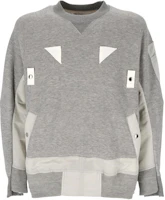 Sacai FW22 Spliced Crewneck Sweatshirt Grey 02864M376 Sacai FW22 Spliced Crewneck Sweatshirt Grey 02864M376