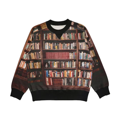 Sacai FW23 Book Print Crewneck Sweatshirt Unisex Multicolor 23-0572S-MULTI