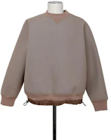 Sacai FW23 Brown Patchwork Trim Crewneck Sweater () 23-03120M-651 Sacai FW23 Brown Patchwork Trim Crewneck Sweater () 23-03120M-651