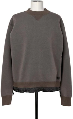 サカイ FW23 カラーブロック クルーネック プルオーバー スウェット グレー トープ SCM-068-550 Buy サカイ FW23 カラーブロック クルーネック プルオーバー スウェット グレー トープ SCM-068-550