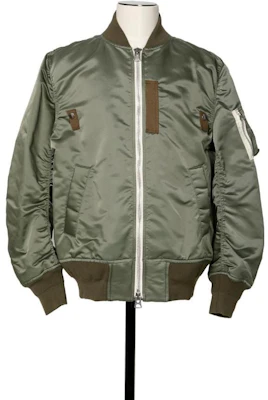Sacai FW23 Colorblock Trim Zip-Up Jacket Green SCM-051-501 Buy Sacai FW23 Colorblock Trim Zip-Up Jacket Green SCM-051-501