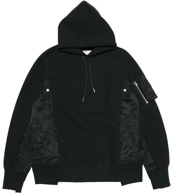 sacai-fw-23-comfy-patchwork-hoodie-black-scm-057-bk