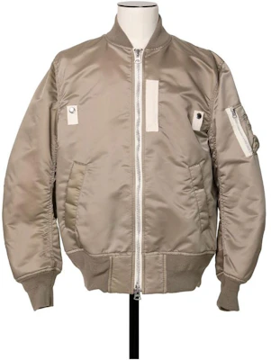 Sacai FW23 Khaki Zip-Up Baseball Collar Jacket SCM-051-535 Buy Sacai FW23 Khaki Zip-Up Baseball Collar Jacket SCM-051-535