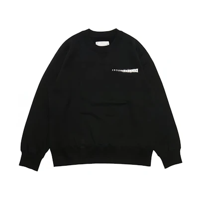 Sacai FW23 Letter Print Crewneck Sweatshirt Black 23-0578S-BLACK