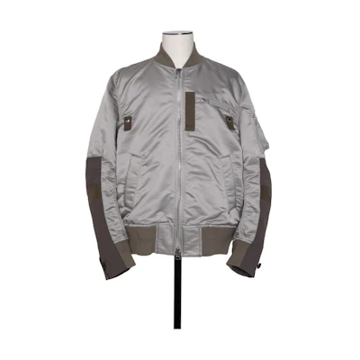 Sacai FW23 Patchwork Comfort Zip Jacket - Gray 23-03260M-301