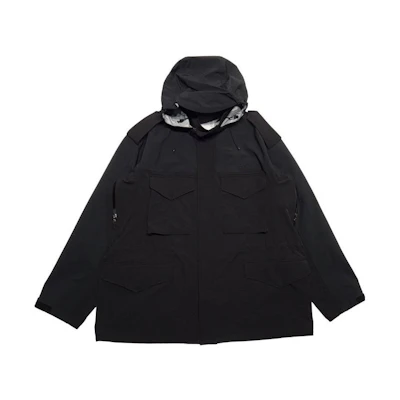 Sacai FW23 Solid Color Stretch Hoodie Jacket - Black 23-03250BK