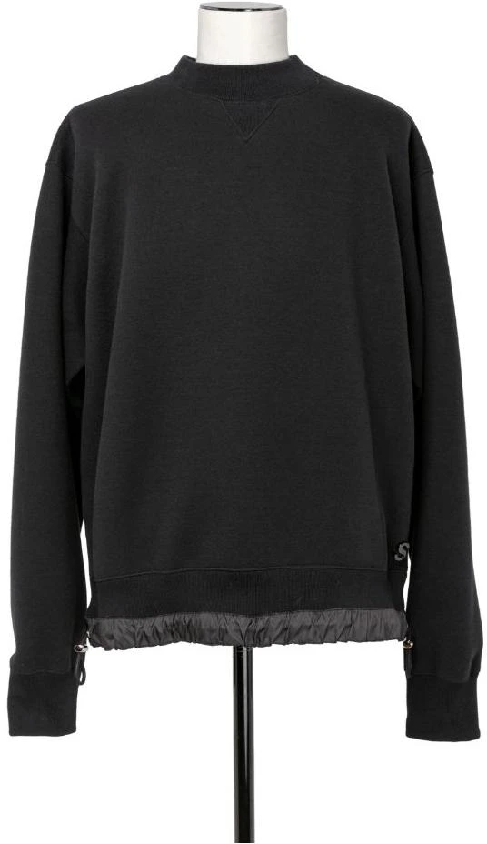 sacai-fw-23-spliced-trim-crewneck-pullover-sweatshirt-black-scm-068-001