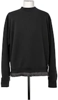 Sacai FW23 Spliced Trim Crewneck Pullover Sweatshirt Black SCM-068-001 Sacai FW23 Spliced Trim Crewneck Pullover Sweatshirt Black SCM-068-001