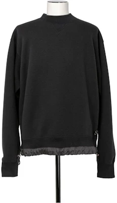 Sacai FW23 Spliced Trim Crewneck Pullover Sweatshirt Hitam SCM-068-001 Buy Sacai FW23 Spliced Trim Crewneck Pullover Sweatshirt Hitam SCM-068-001