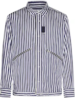 Sacai FW23 Striped Collar Zip-Up Jacket Blue 03171M222 Sacai FW23 Striped Collar Zip-Up Jacket Blue 03171M222