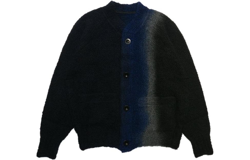 Order サカイ FW23 タイダイカジュアルカーディガンセーター メンズ ブラック 23-03167BK