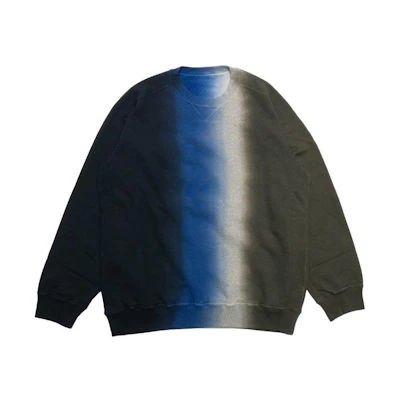 Sacai FW23 Tie-Dye Crewneck Pullover Sweatshirt Black/Grey 23-03176BKKH