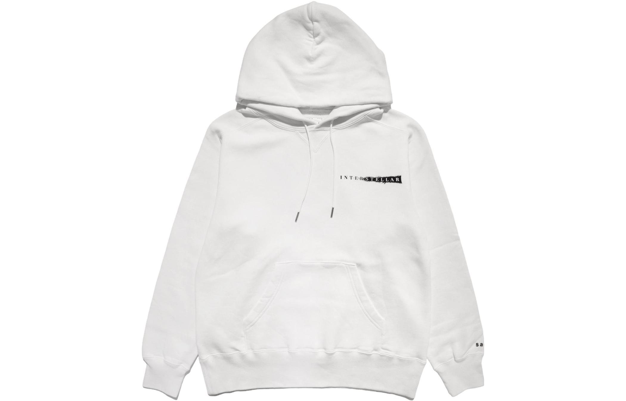 Sacai FW23 White Alphabet Pattern Comfy Hoodie Unisex 23-0581S-WHITE