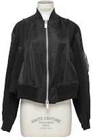 Sacai FW24 Knit Blouson Zip-Up Jacket Unisex Black 24-07383-001 Sacai FW24 Knit Blouson Zip-Up Jacket Unisex Black 24-07383-001