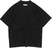 Sacai FW24 Oversized Cotton Crewneck Short Sleeve T-Shirt Black Tee. 24-03470M-001 Sacai FW24 Oversized Cotton Crewneck Short Sleeve T-Shirt Black Tee. 24-03470M-001