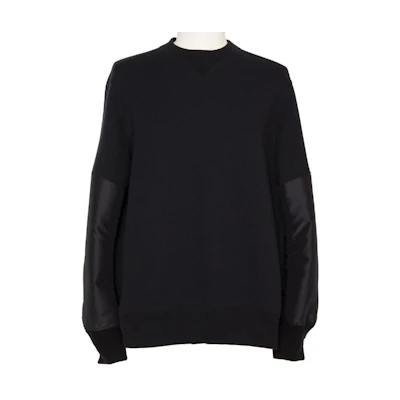 Sacai FW24 Sponge Sweat Pullover Black Unisex Casual Long-Sleeve Crewneck 24-03456M-001