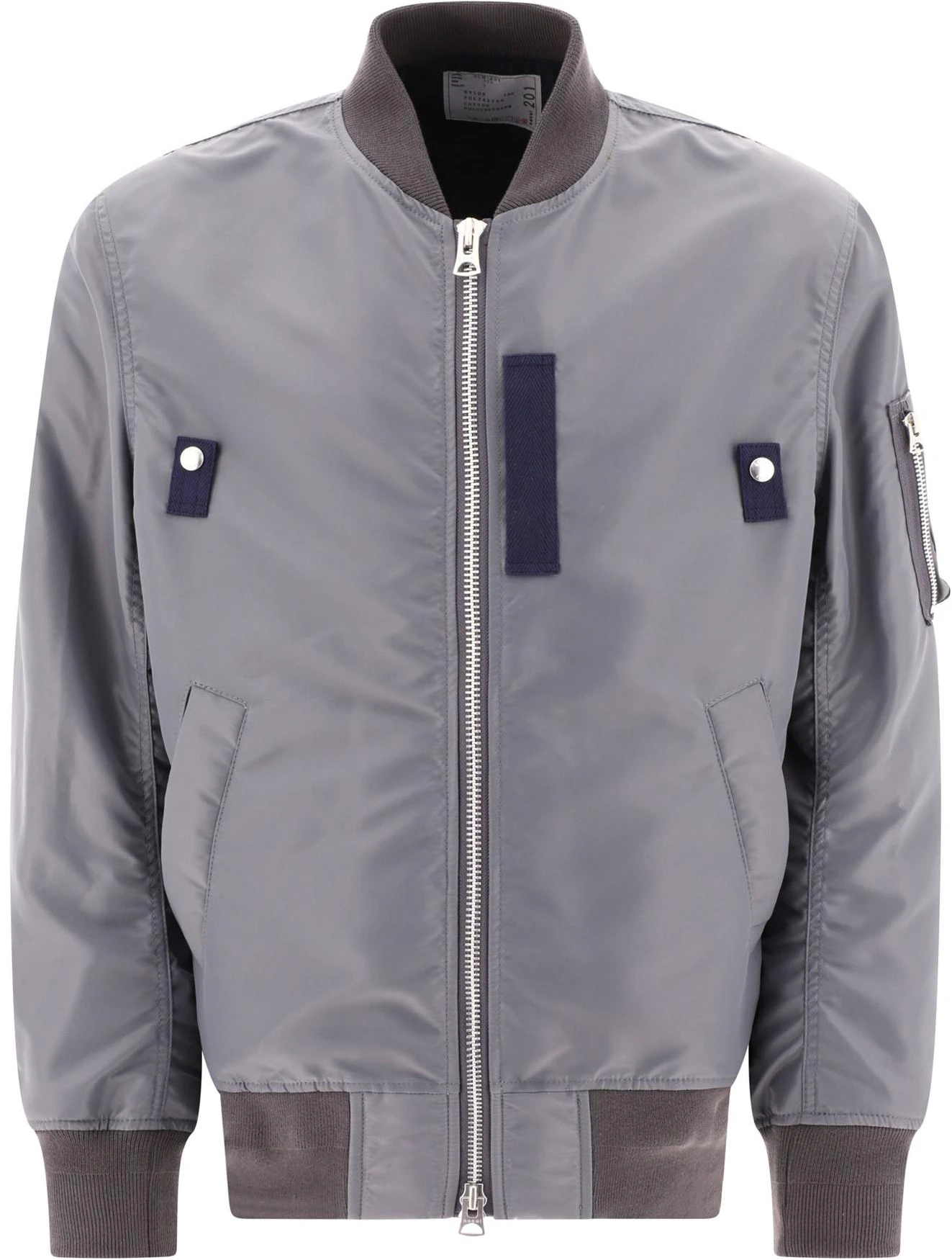 sacai-gray-zip-up-bomber-jacket-with-stand-collar-long-sleeves-scm-201326