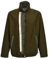 Sacai Green Colorblock Zip-Up Jacket 24-03356M-501 Sacai Green Colorblock Zip-Up Jacket 24-03356M-501