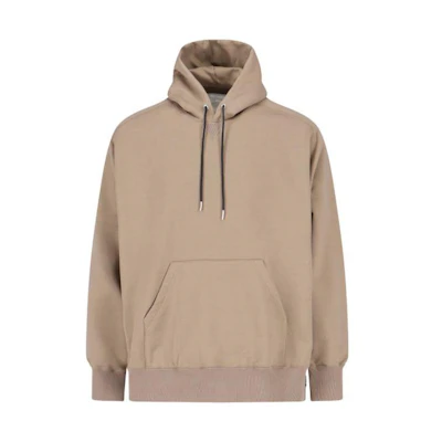Sacai Khaki Pullover Hoodie Men’s Long Sleeve Casual Sweatshirt SCM070642