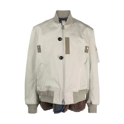 Sacai Layered Baseball Zip Bomber Jacket Men’s Light Green 23-03209M-651