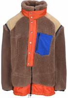 Sacai Logo Print Long-Sleeve Collar Jacket Mens Camel 02642MPN-648 Sacai Logo Print Long-Sleeve Collar Jacket Mens Camel 02642MPN-648