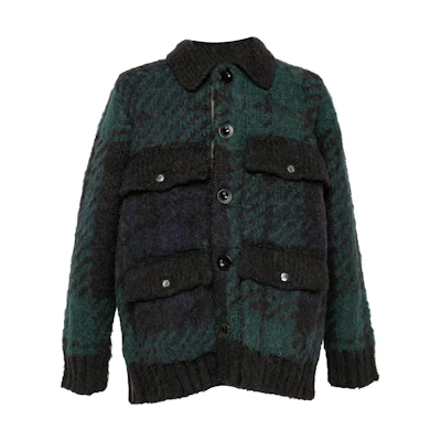 Sacai Loose-Fit Long-Sleeve Jacket Green 2303201M576