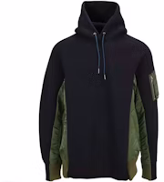 Sacai Men’s Casual Colorblock Hoodie Black SCM033FN-212 Sacai Men’s Casual Colorblock Hoodie Black SCM033FN-212