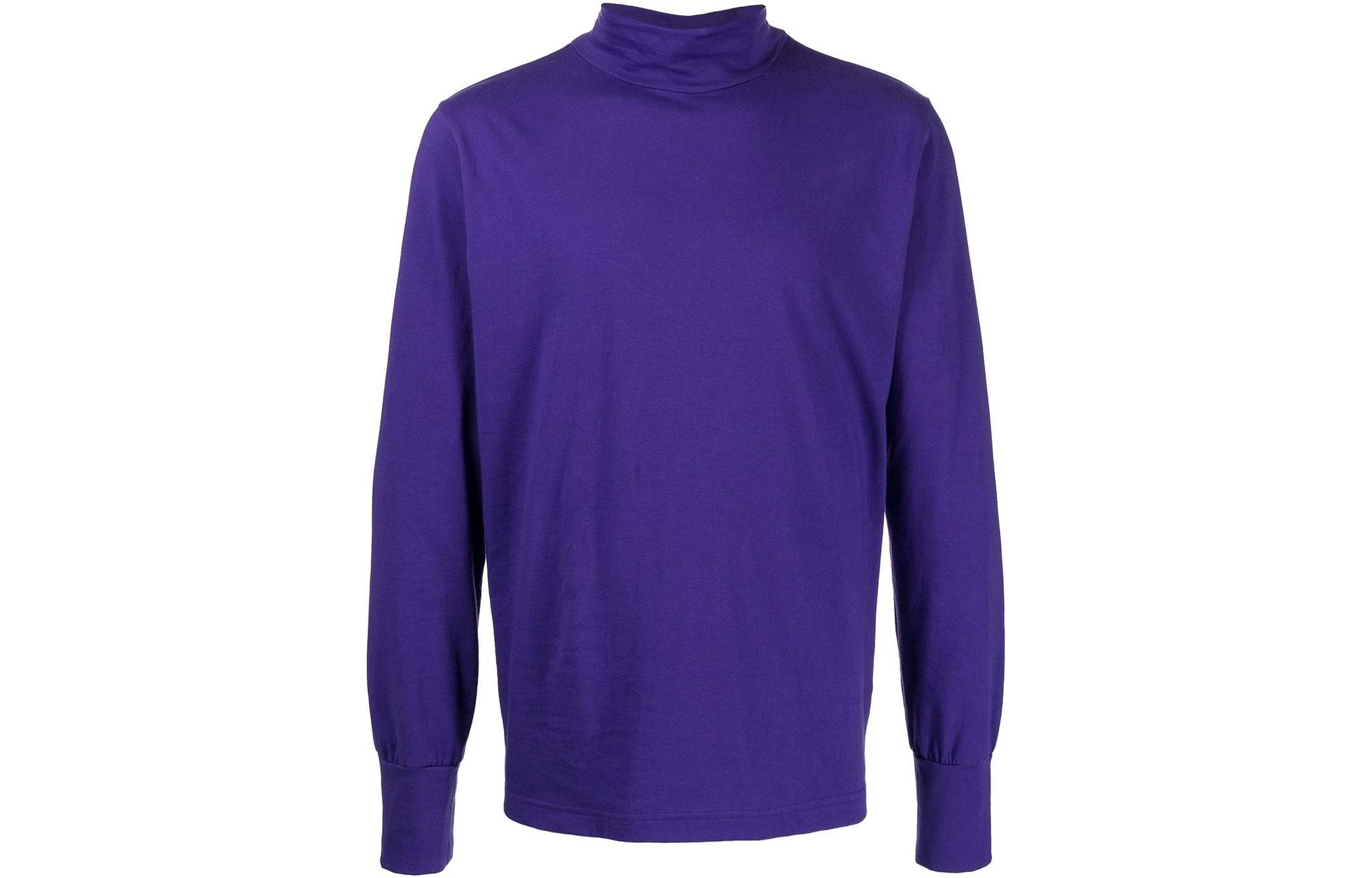 Sacai Mono-color High Neck Long Sleeve Sweatshirt Purple (Men) 2202685M