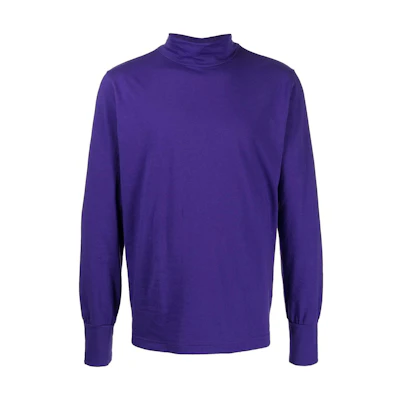 Sacai Mono-color High Neck Long Sleeve Sweatshirt Purple (Men) 2202685M