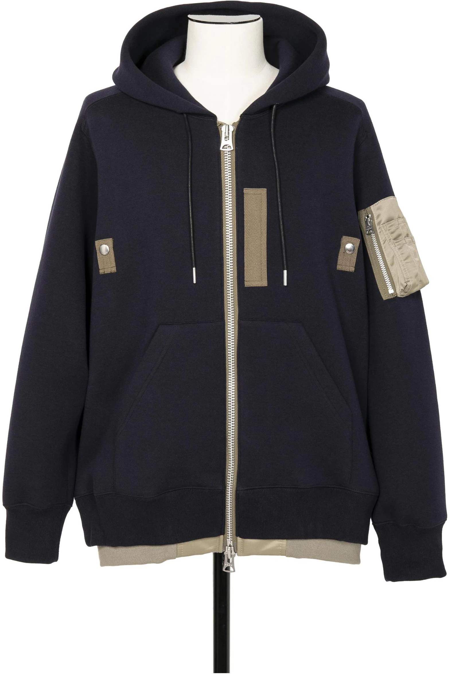 sacai-navy-blue-hooded-zip-up-patchwork-cardigan-sweatshirt-24-03335-m-201