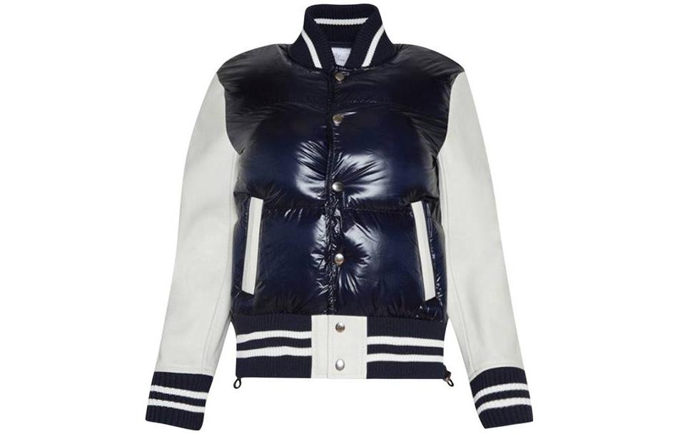 Sacai Padded Blouson Crewneck Colorblock Jacket Blue Long Sleeve 23-06865-204