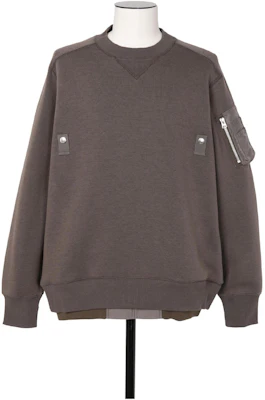 Sudadera Oversized Patchwork Sacai Gris-Marrón 24-03336M-550 Buy Sudadera Oversized Patchwork Sacai Gris-Marrón 24-03336M-550