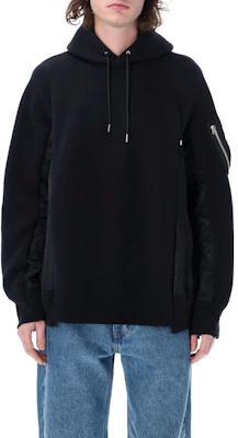 Sacai Plain Black Pullover Hoodie SCM057F002 Buy Sacai Plain Black Pullover Hoodie SCM057F002