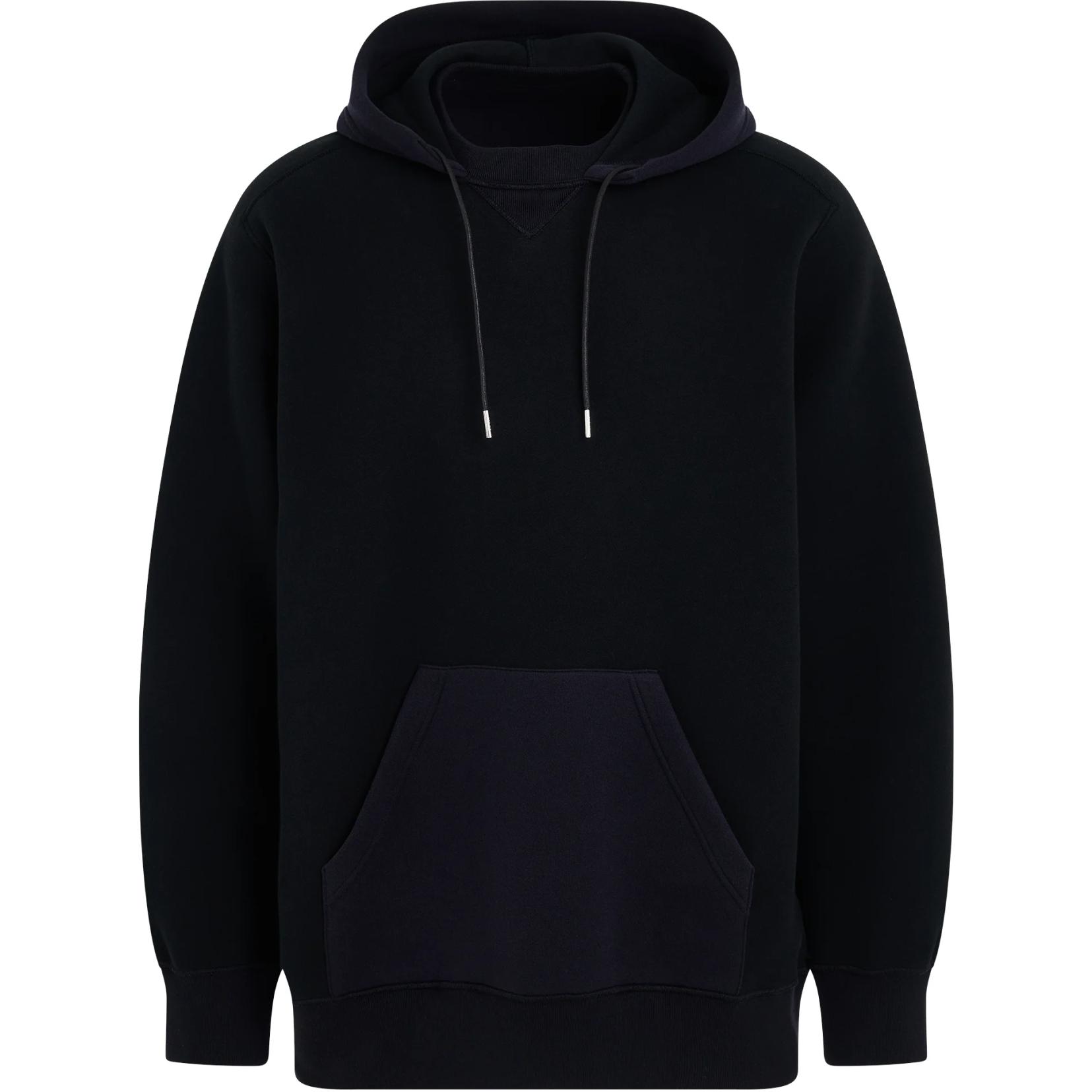 Sacai Pullover Hoodie Solid Color Black 24-03367M-001