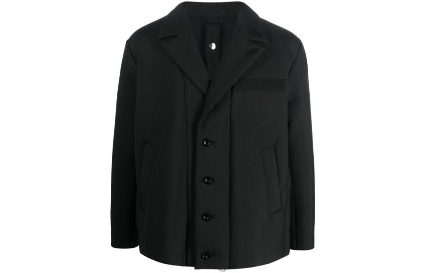 Sacai Single-Breasted Jacket Black 23-03118M-001
