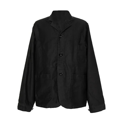 Sacai Solid Black Long Sleeve Collared Jacket 24-03307M-001