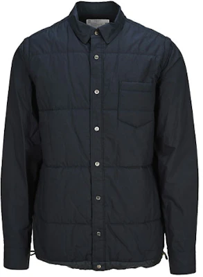 Sacai Solid Button-Up Jacket Deep Navy Blue SCM025CN-201 Buy Sacai Solid Button-Up Jacket Deep Navy Blue SCM025CN-201