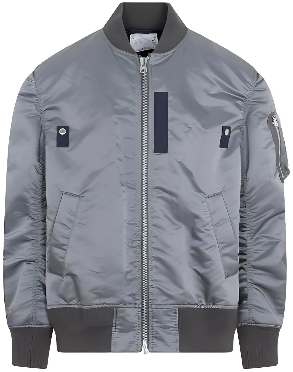sacai-solid-color-loose-fit-baseball-collar-jacket-gray-scm-051-326