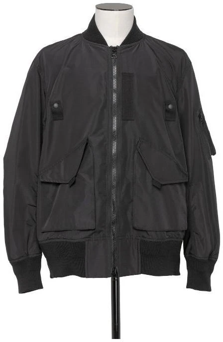 sacai-solid-color-ribbed-stand-collar-jacket-black-24-03401-m-001