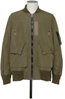 Sacai Solid Color Zip-Up Jacket Olive Green 24-03401M-826 Sacai Solid Color Zip-Up Jacket Olive Green 24-03401M-826