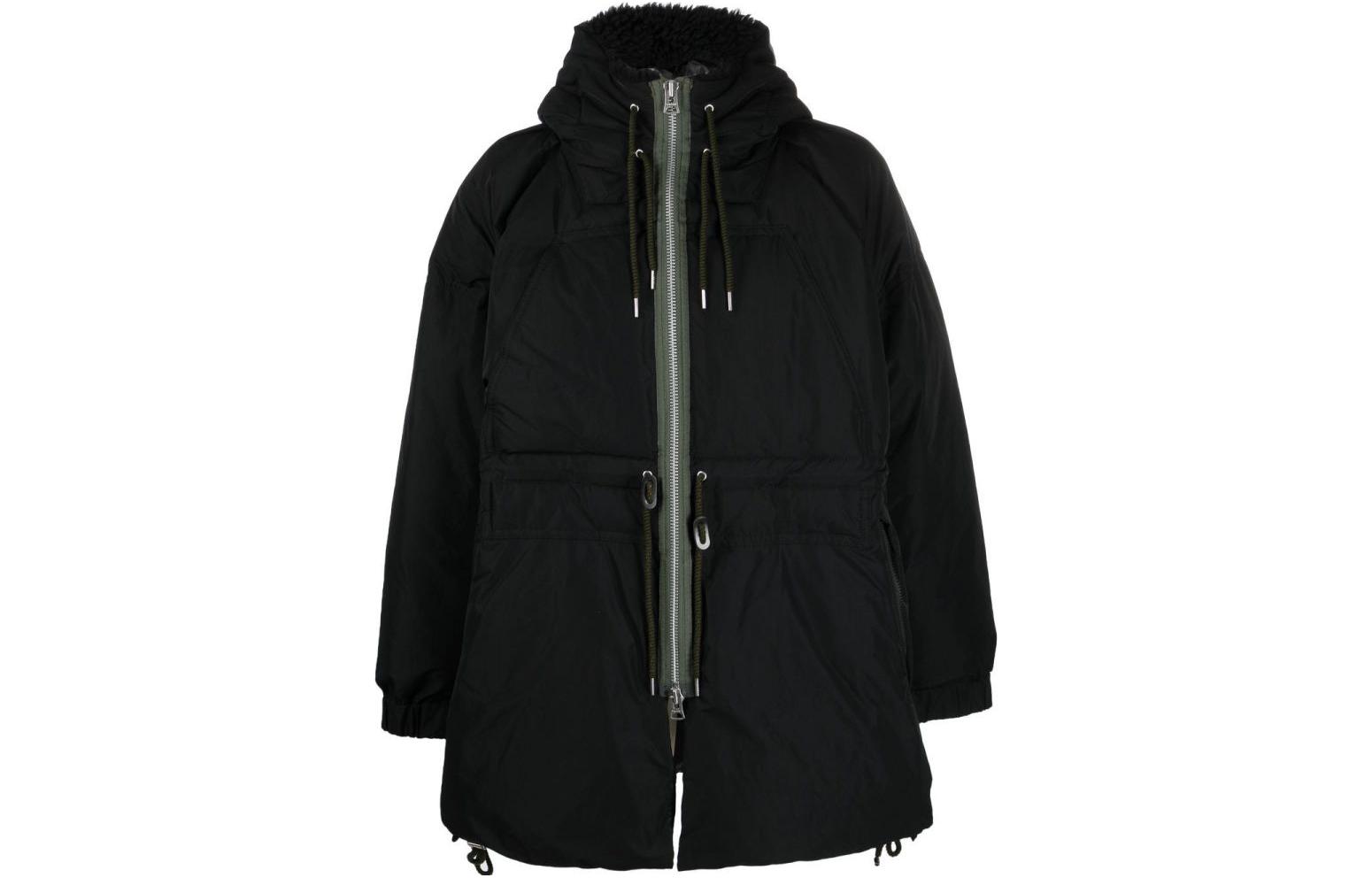 Sacai Solid Color Zip Hoodie Jacket Black 22-02898M-001